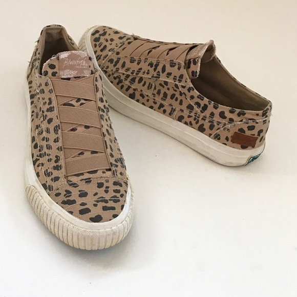 BLOWFISH Leopard Cotton Canvas Slip On Sneakers Malibu Latte Women’s Size 6.5 - Picture 12 of 16